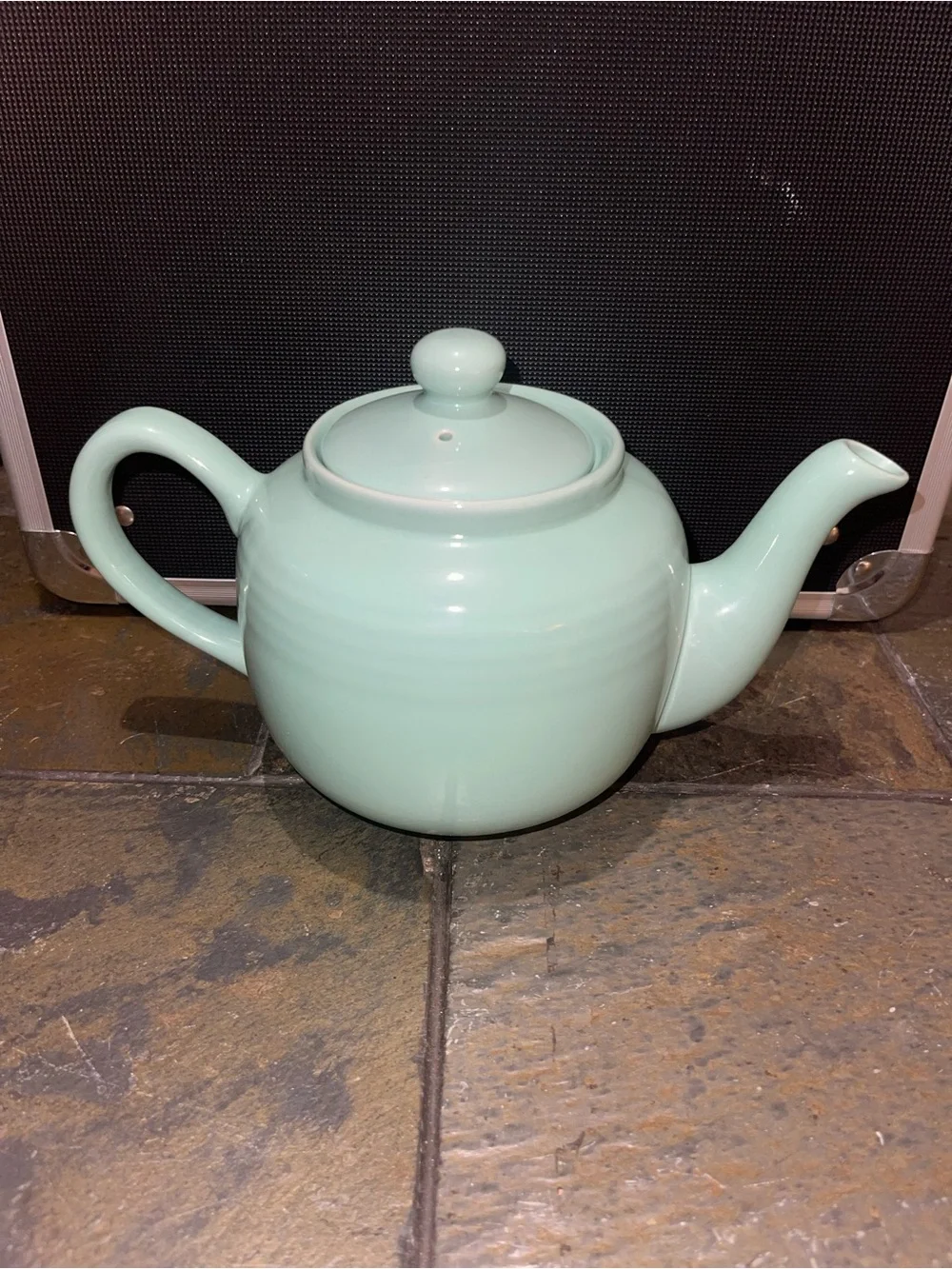 Old Amsterdam Porcelain Works Turquoise Blue Teapot